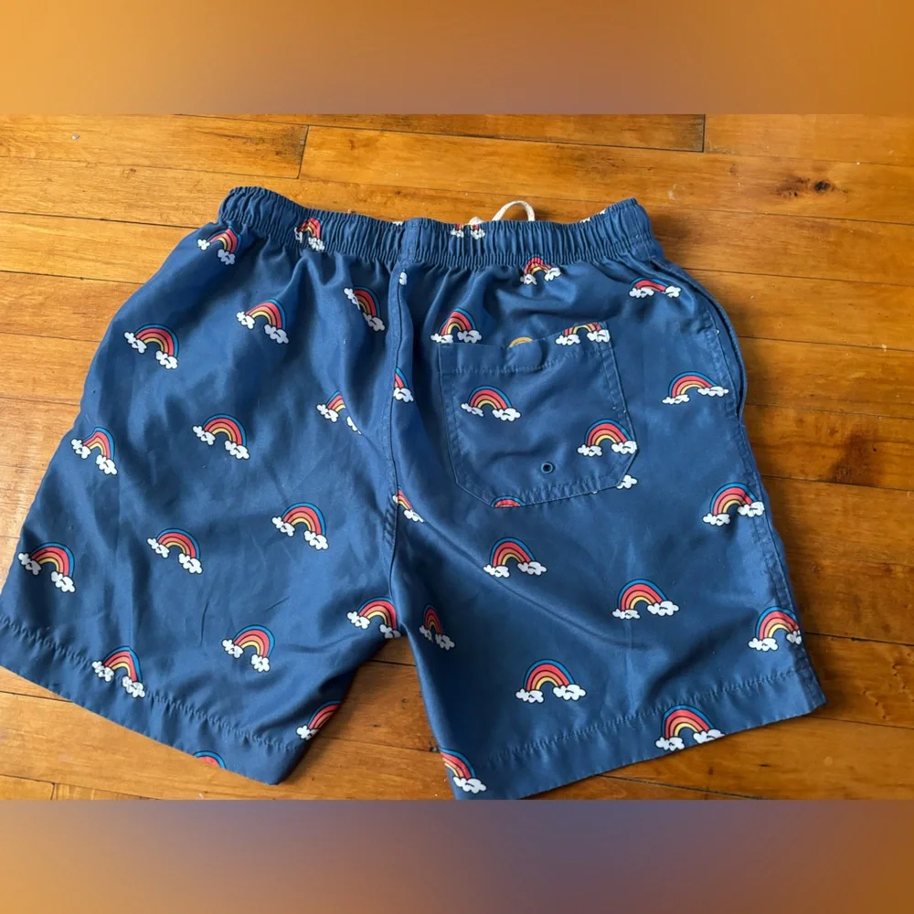 Ambsn Swim Trunks Size L Rainbow Pattern